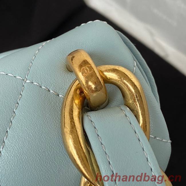 CHANEL MINI FLAP BAG AS3213 light blue