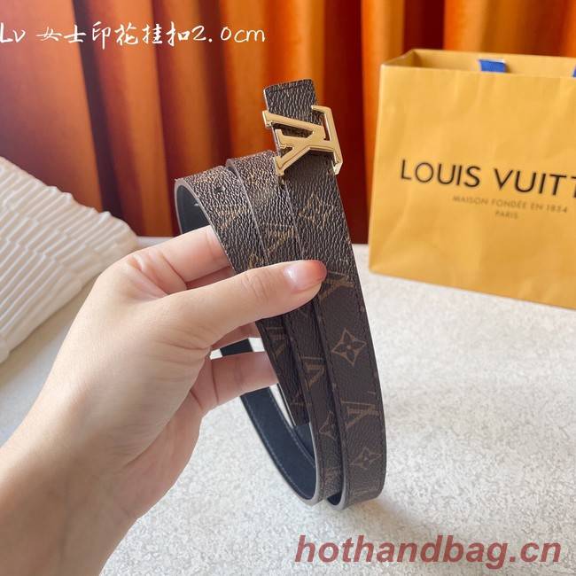 Louis Vuitton calf leather 20MM BELT M0464S