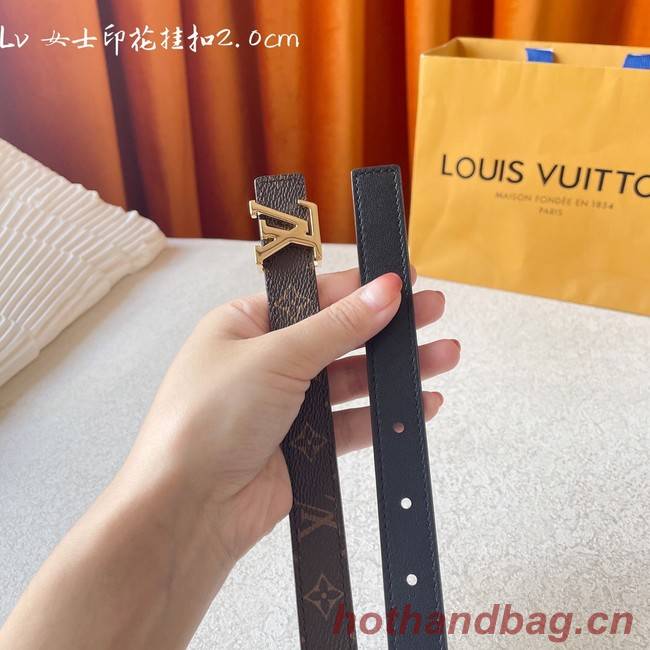 Louis Vuitton calf leather 20MM BELT M0464S