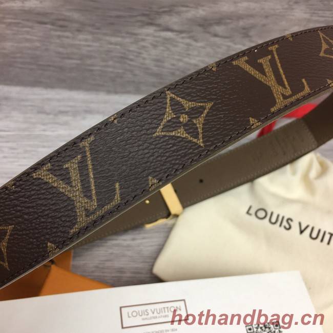 Louis Vuitton calf leather 35MM BELT M0454S