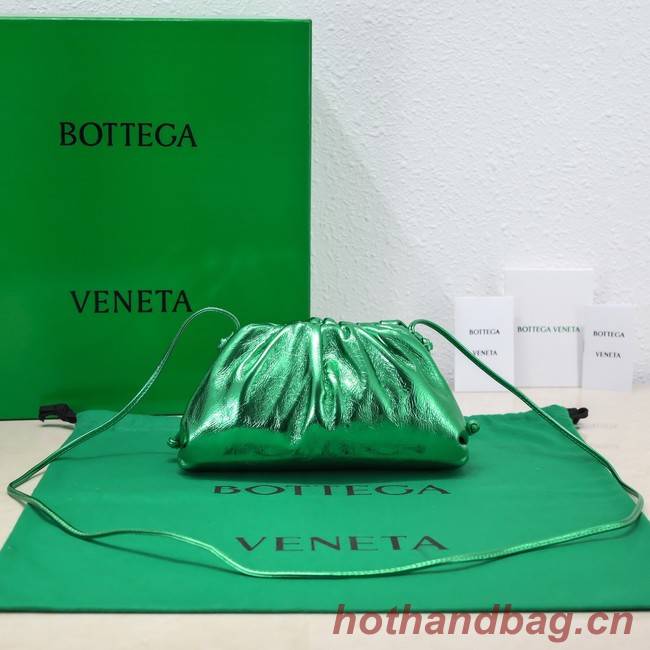 Bottega Veneta Mini intrecciato leather clutch with strap 585852 Parakeet