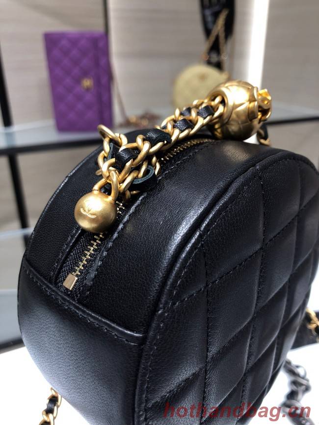 Chanel CLUTCH WITH CHAIN Lambskin & Gold-Tone Metal AS1449 black