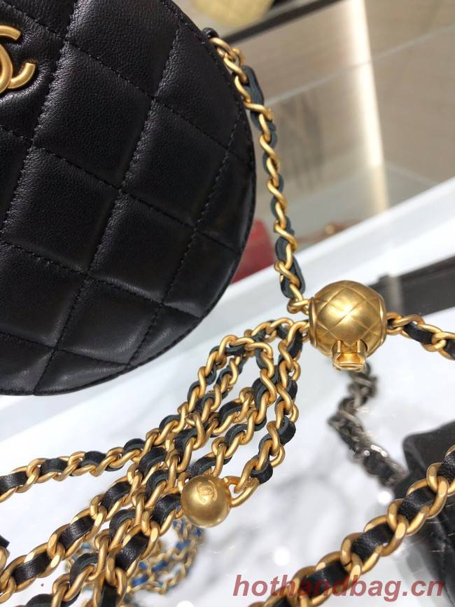 Chanel CLUTCH WITH CHAIN Lambskin & Gold-Tone Metal AS1449 black