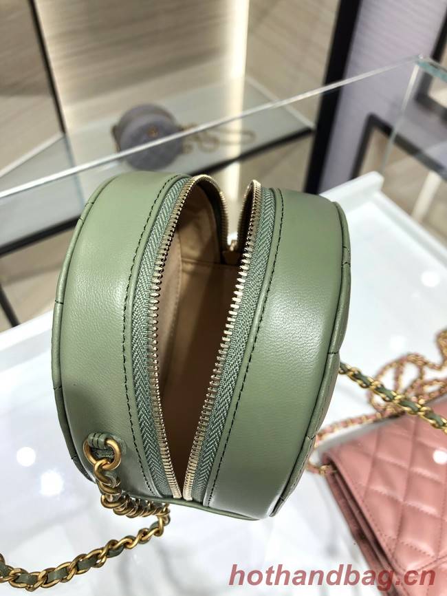 Chanel CLUTCH WITH CHAIN Lambskin & Gold-Tone Metal AS1449 green