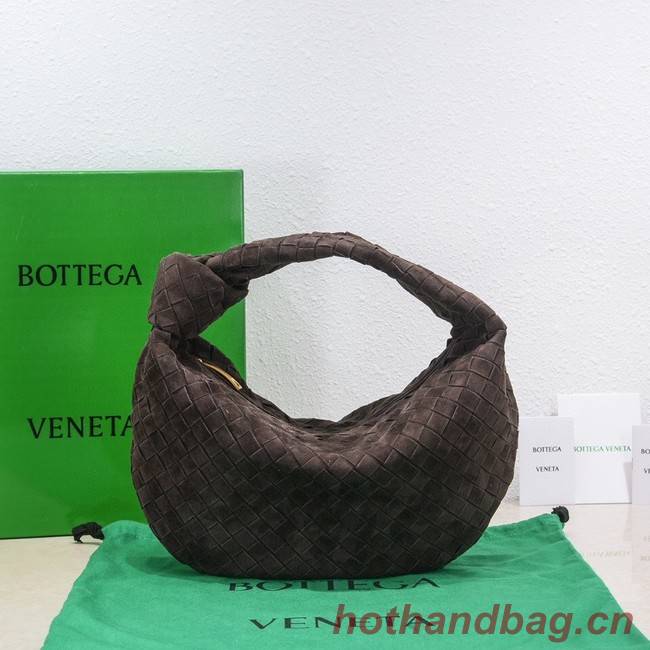 Bottega Veneta intrecciato suede top handle bag 690225 brown