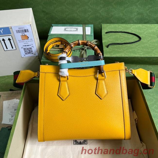 Gucci Diana small tote bag 702721 yellow