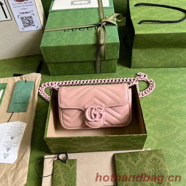 Gucci GG Marmont belt bag 699757 Light pink