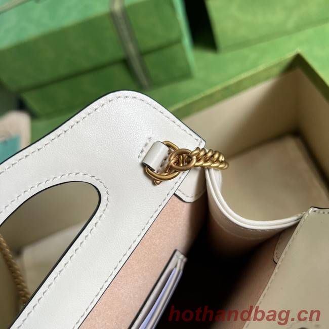 Gucci GG Marmont top handle mini bag 699756 white