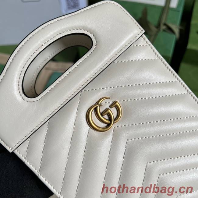 Gucci GG Marmont top handle mini bag 699756 white