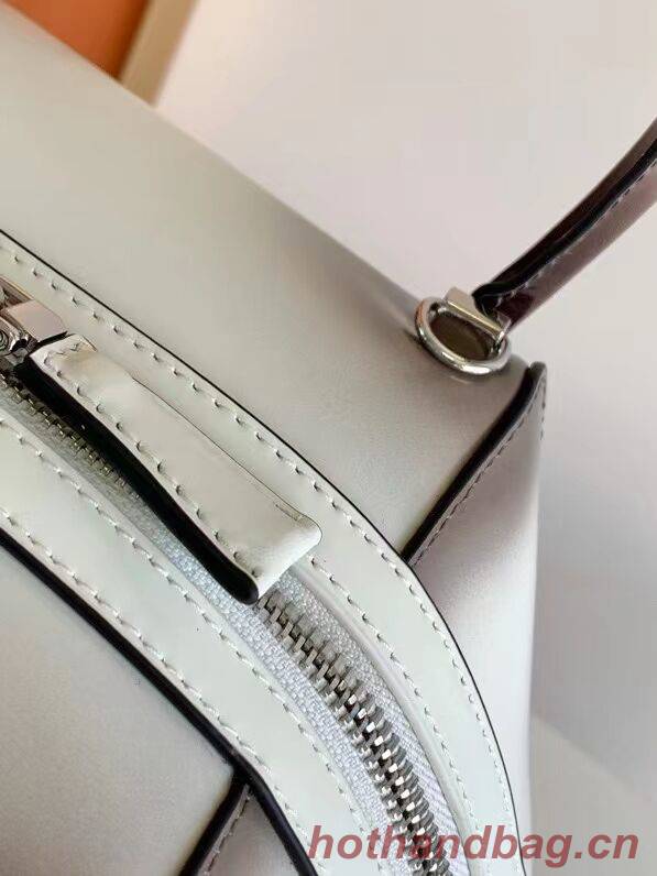 Prada leather tote bag 1BD663A white