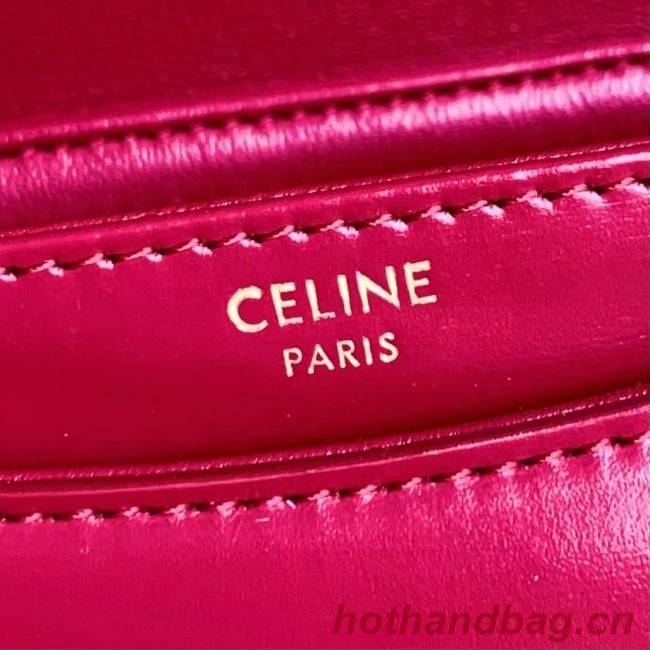 Celine TEEN BESACE TRIOMPHE IN SHINY CALFSKIN 110413 CARMIN