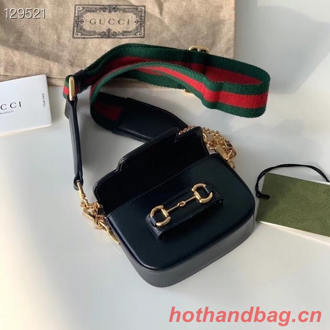 Gucci Horsebit 1955 strap wallet 699760 black