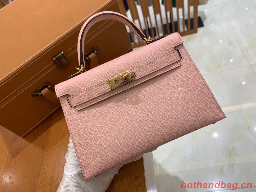 Hermes Kelly 22cm 25cm Tote Original Epsom Leather Bag KL22 KL25 Nude Pink