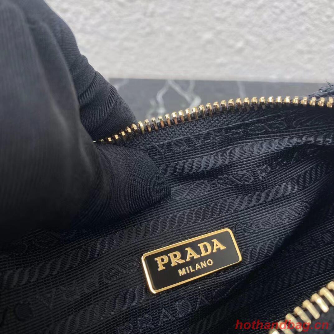 Prada Re-Edition 2005 raffia bag 1BH204 black