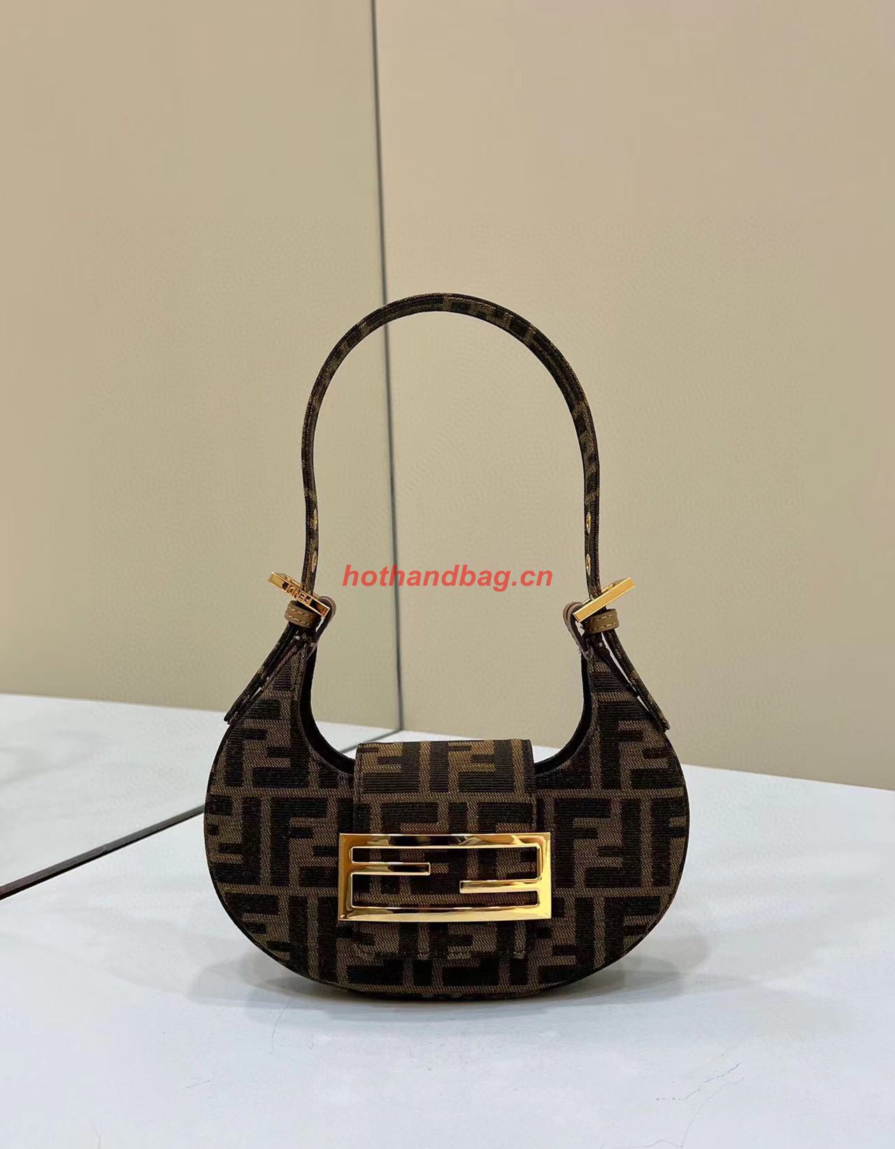 FENDI  FF Fabric Shoulder bag FF10592 brown