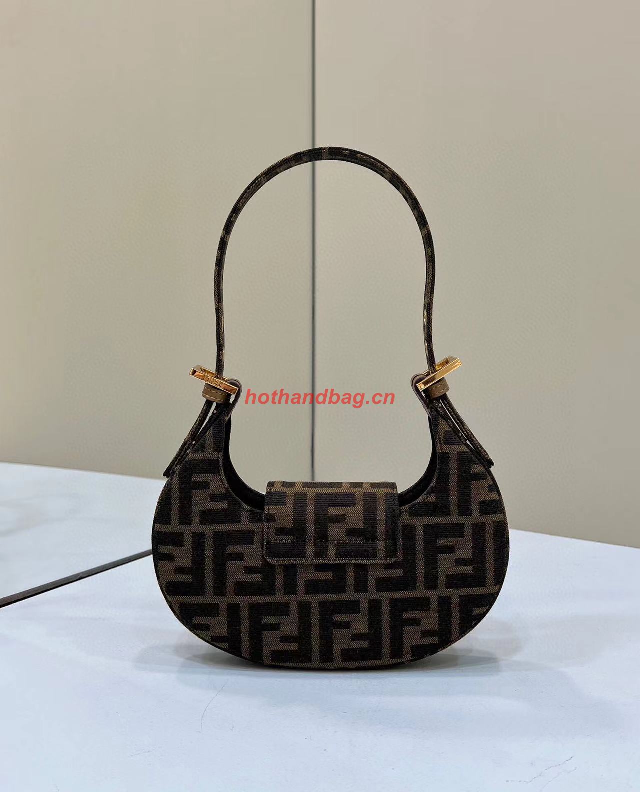 FENDI  FF Fabric Shoulder bag FF10592 brown