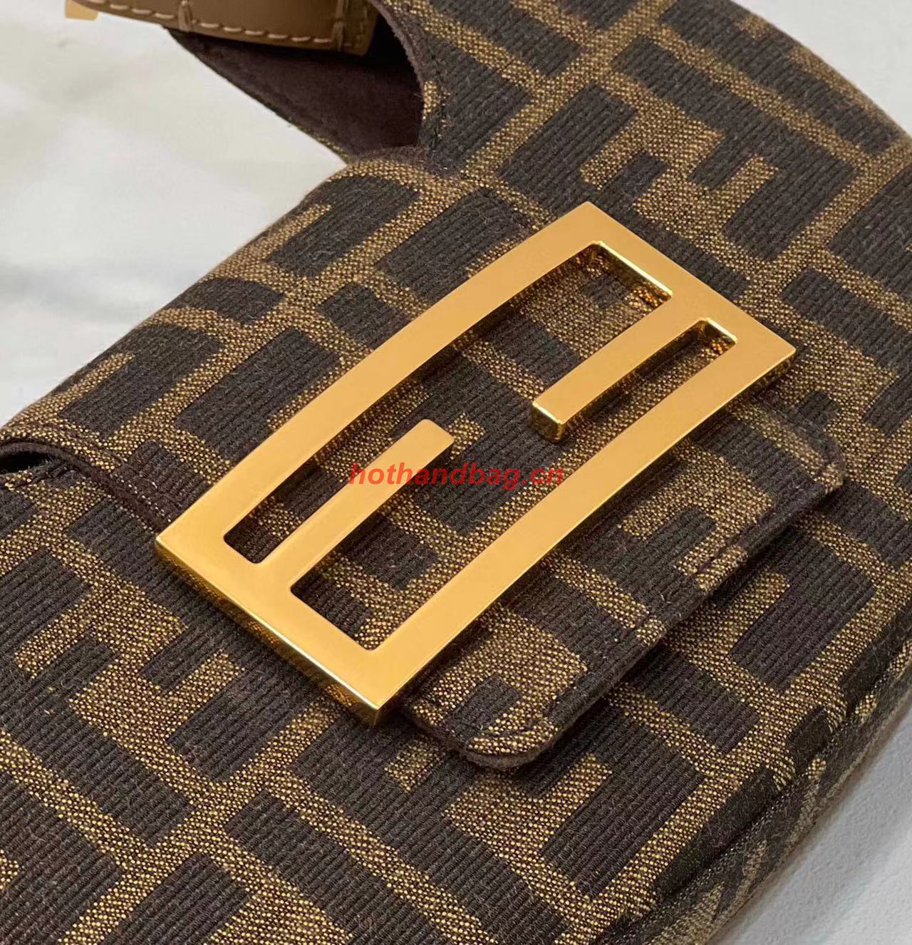 FENDI  FF Fabric Shoulder bag FF10592 brown