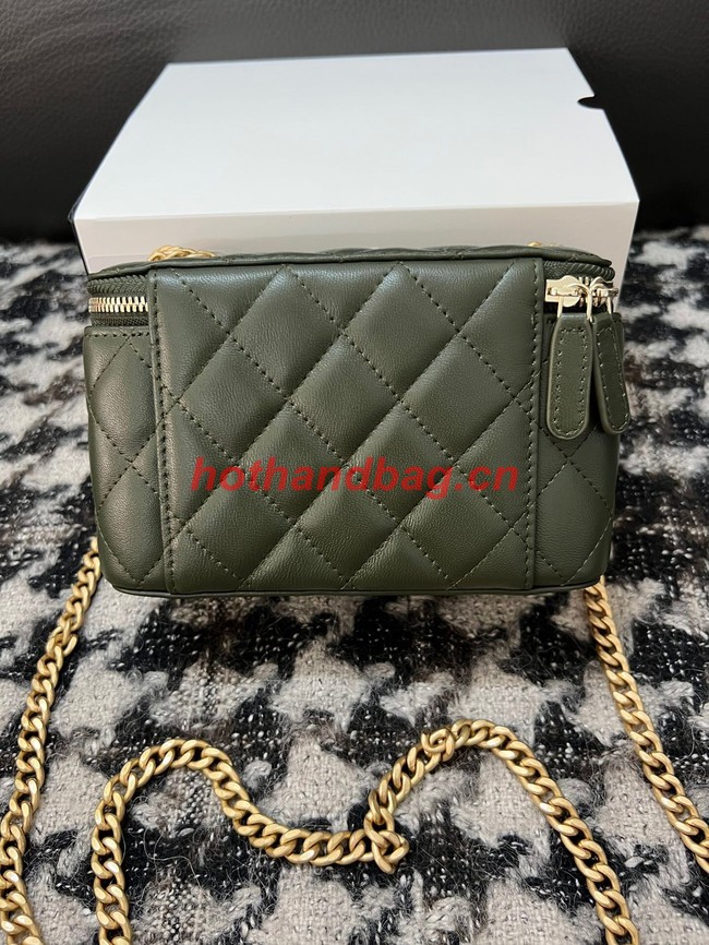 CHANEL VANITY WITH CHAIN 68106 blackish green