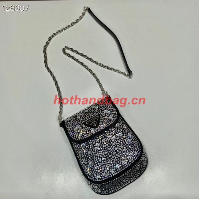 Prada Prada crystal mini-bag 1BH185 black