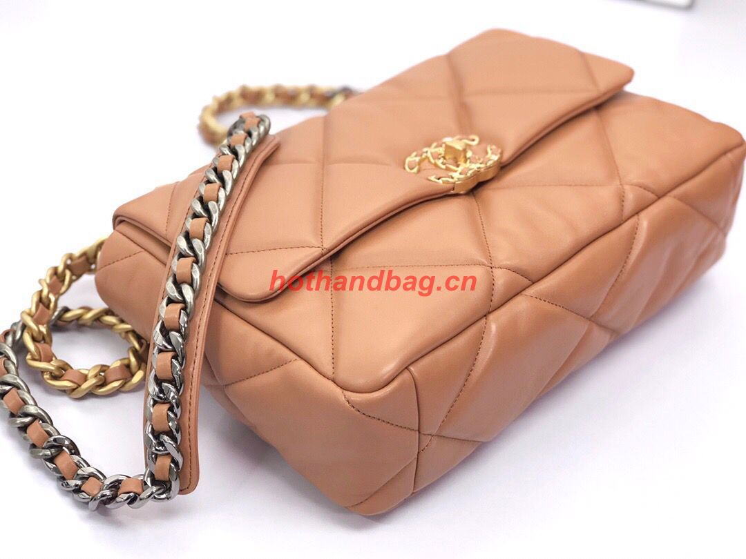 CHANEL 19 HANDBAG AS1160 AS1161 Caramel