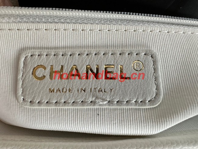 Chanel SMALL FLAP BAG WITH TOP HANDLE AS3653 white