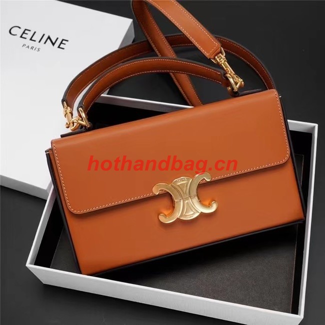 Celine SMALL CUIR TRIOMPHE IN SMOOTH CALFSKIN 199992 TAN