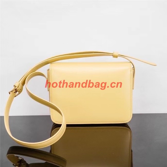 Celine TEEN CLASSIC BAG IN BOX CALFSKIN 199233 light yellow