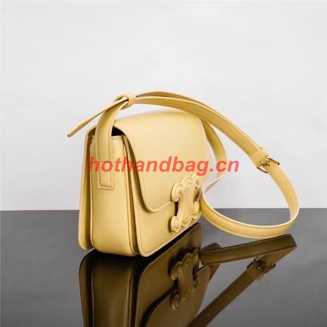 Celine TEEN CLASSIC BAG IN BOX CALFSKIN 199233 light yellow