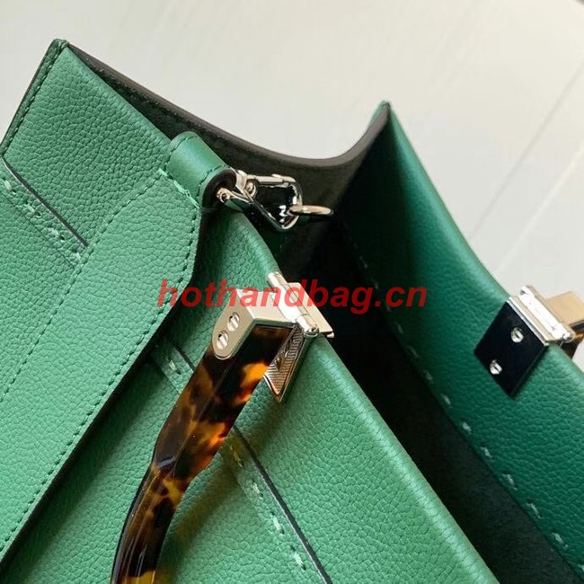 Fendi Sunshine Medium leather shopper 8BH386A green