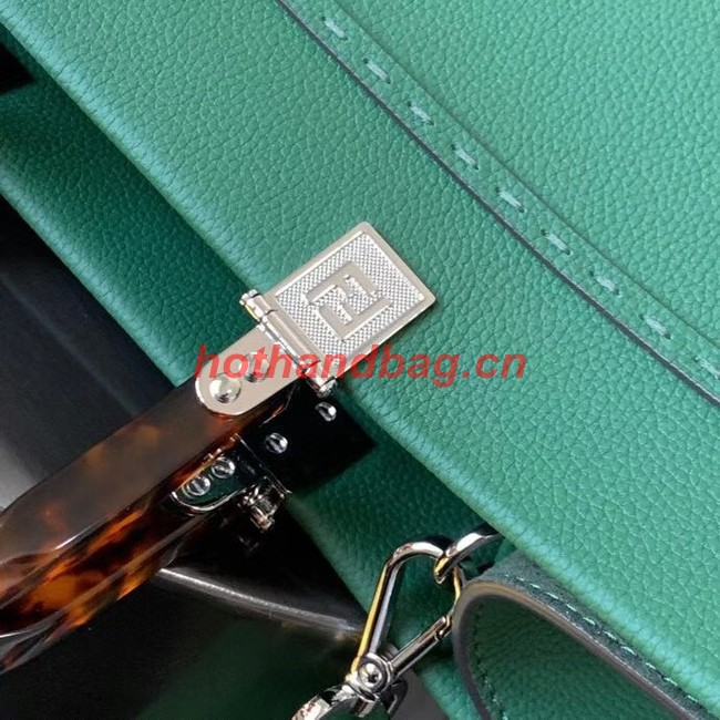 Fendi Sunshine Medium leather shopper 8BH386A green