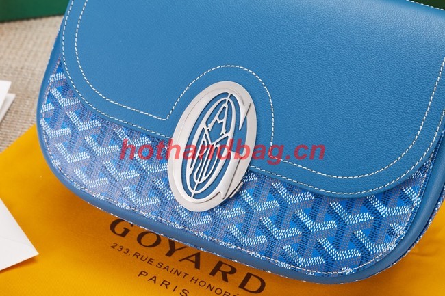 Goyard Calfskin Leather shoulder bag 9967 sky blue