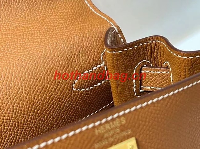 Hermes Kelly 20cm Shoulder Bags Epsom KL2750 brown&gold