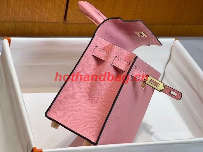 Hermes Kelly 20cm Shoulder Bags Epsom KL2750 pink&gold