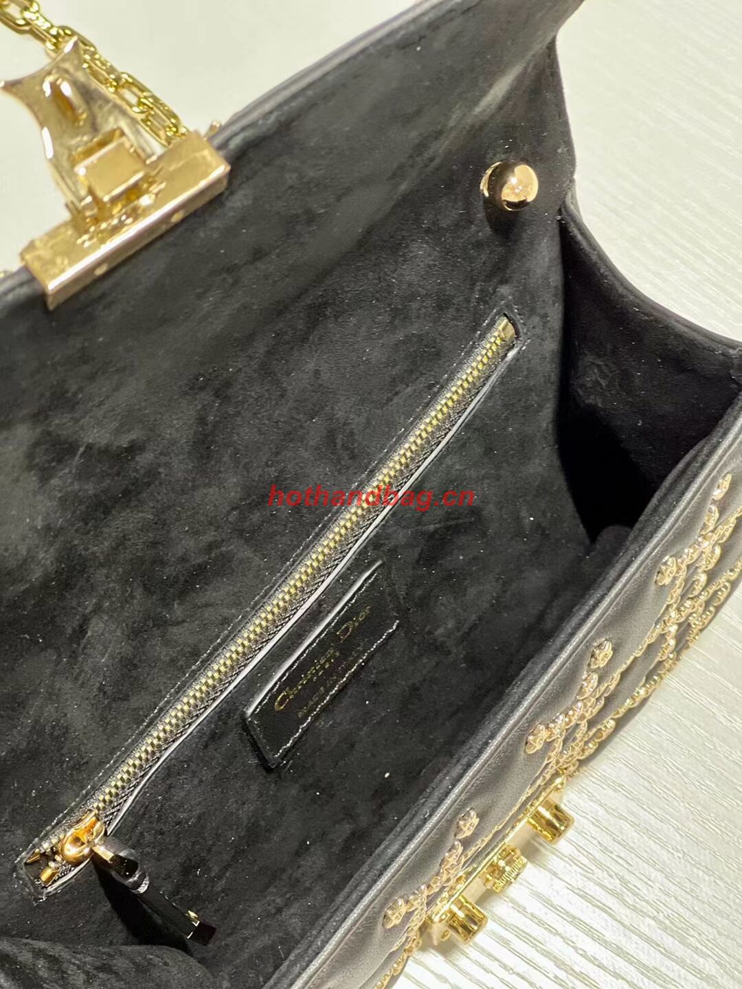 DIOR BAG Lucky Star Cannage Lambskin C2628 BLACK