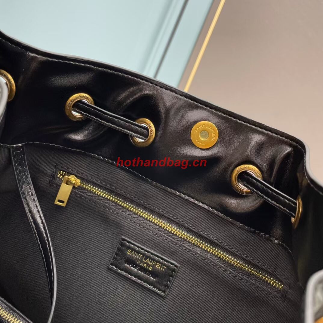 SAINT LAURENT KAIA SMALL SATCHEL IN SHINY LEATHE Y208132 black