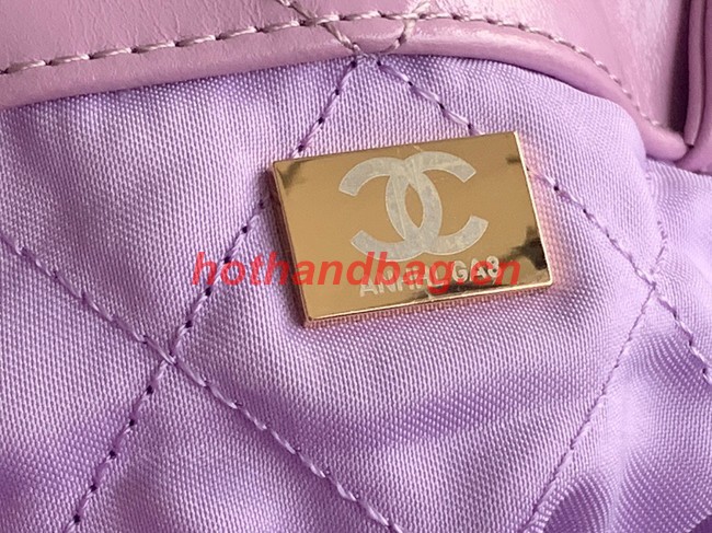 LARGE BACK PACK CHANEL 22 AS3313 Lavender&GOLD