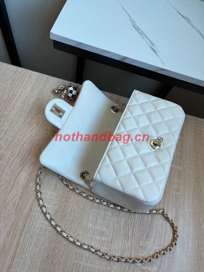 CHANEL MINI FLAP BAG AS1787 white