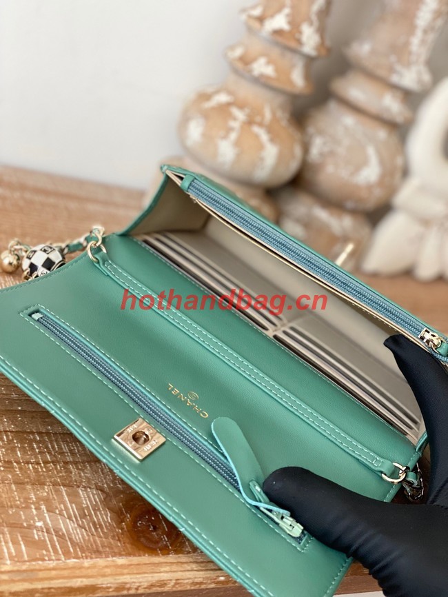 CHANEL WALLET ON CHAIN AP1450 GREEN