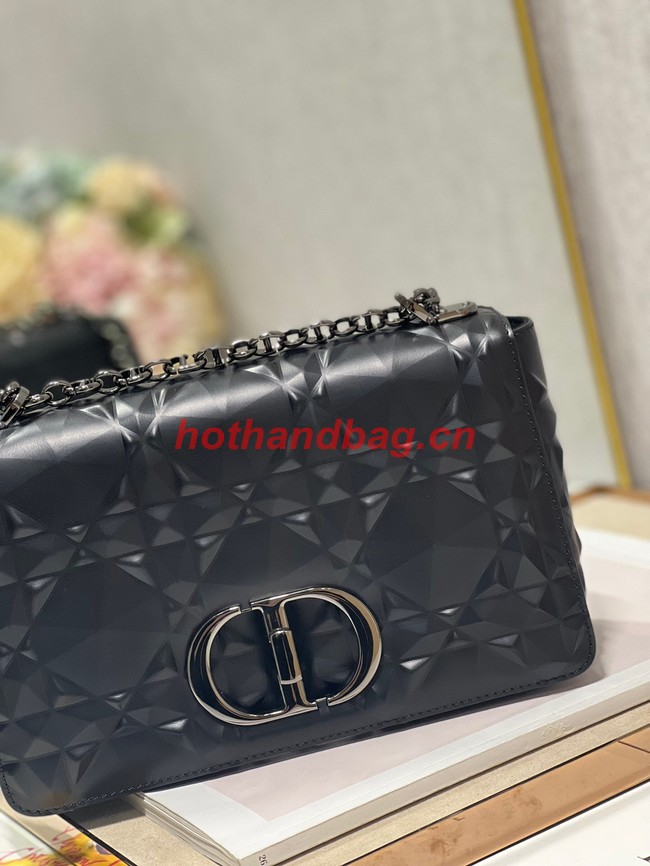 MEDIUM DIOR CARO BAG Cannage Calfskin with Diamond Motif M9242UW black&black