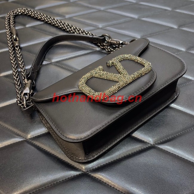 VALENTINO MINI LOCO imitation crystal shoulder bag WB0K53K BLACK