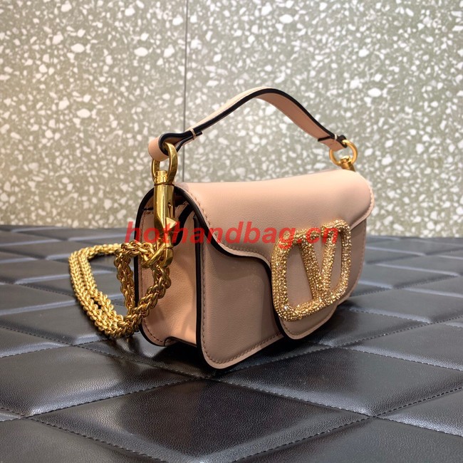 VALENTINO MINI LOCO imitation crystal shoulder bag WB0K53K pink