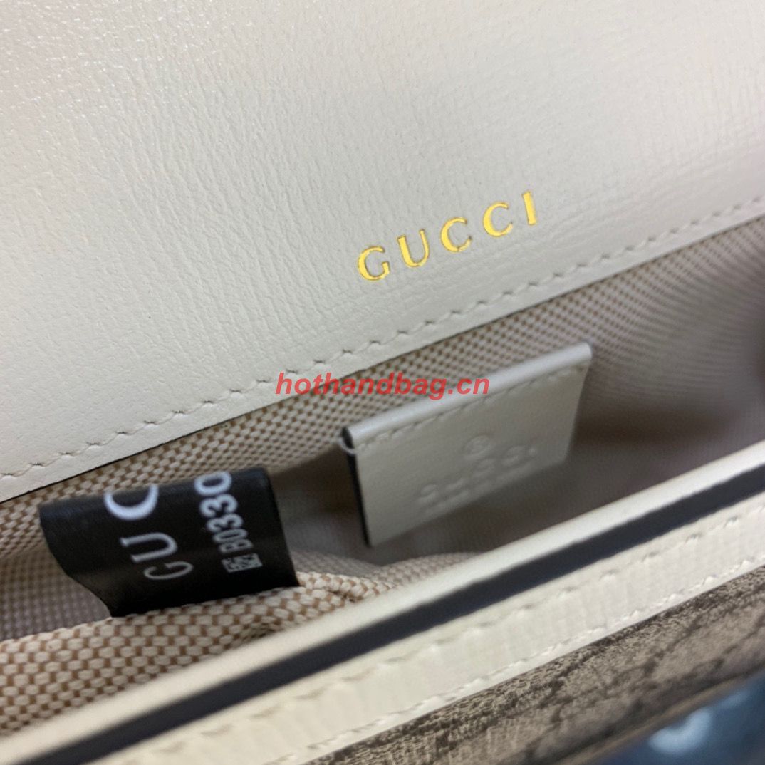 Gucci Horsebit 1955 GG mini bag 658574 white