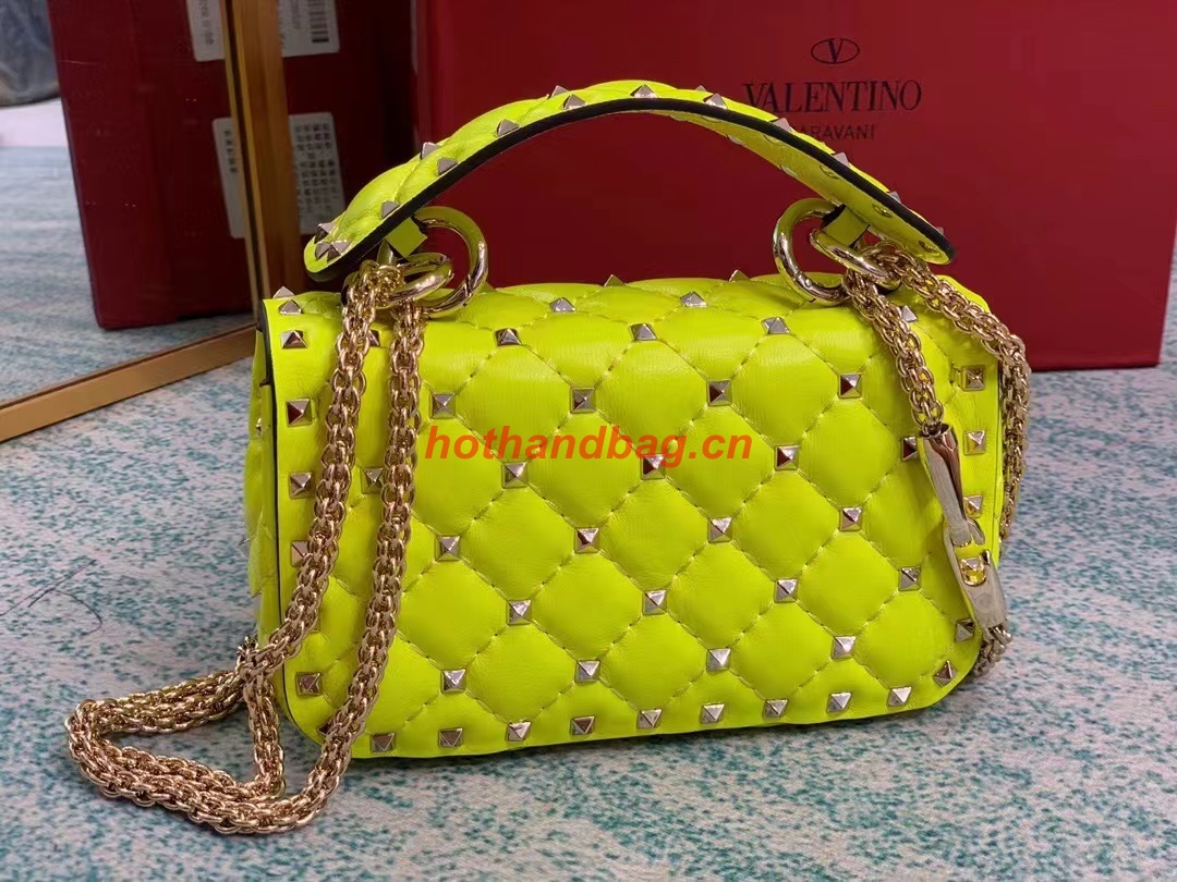 VALENTINO Origianl leather shoulder bag V0123 Pentagram Green