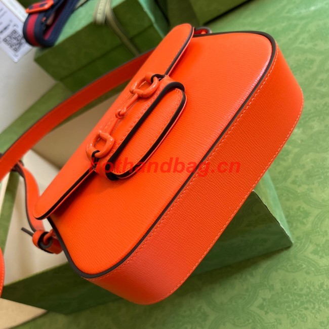 Gucci Horsebit 1955 small shoulder bag 726226 Orange