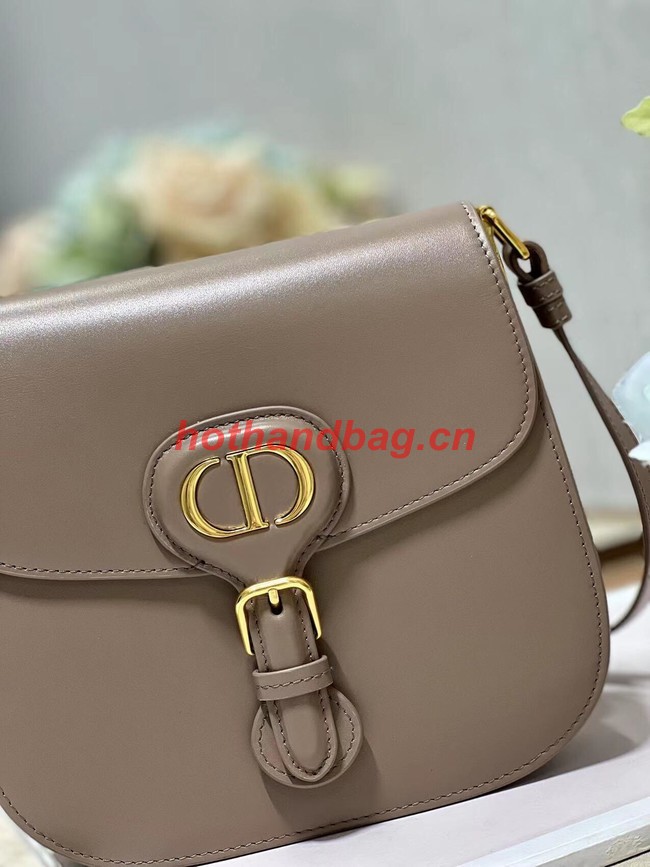 DIOR BOBBY FRAME BAG Cognac-Colored Box Calfskin M9333U Hazelnut