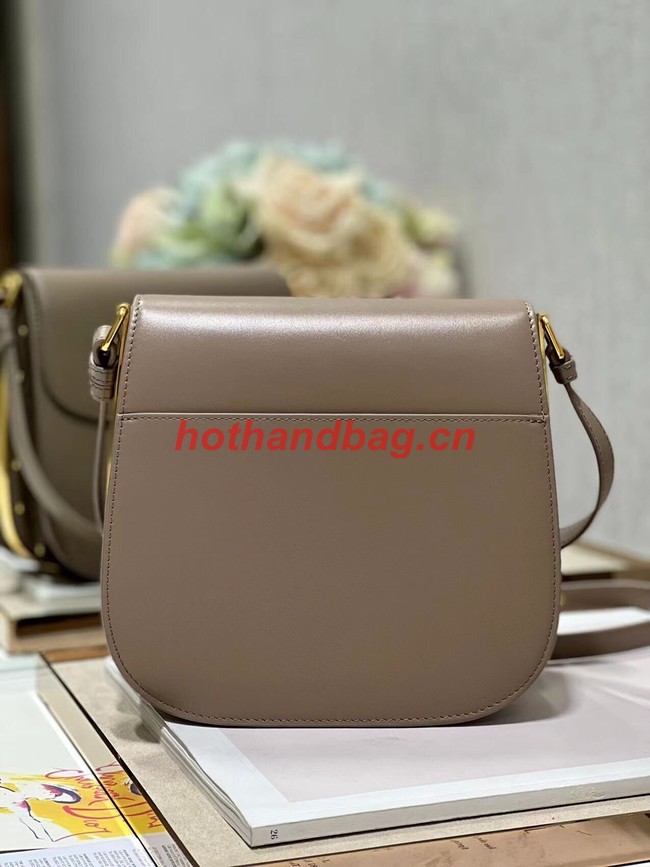 DIOR BOBBY FRAME BAG Cognac-Colored Box Calfskin M9333U Hazelnut