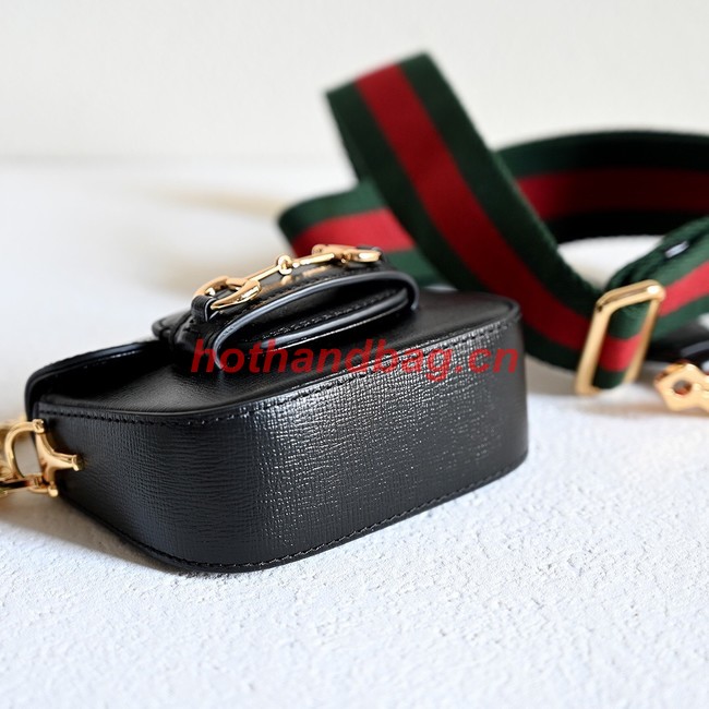 Gucci Horsebit 1955 strap wallet 699760 Black 