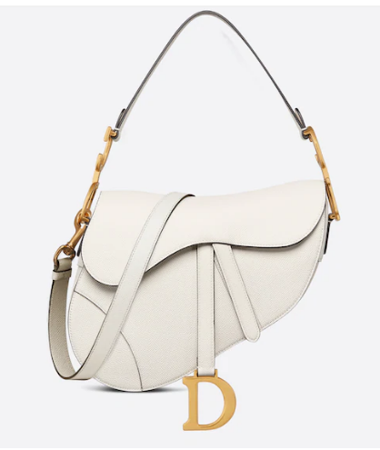 DIOR SADDLE BAG WITH STRAP Grained Calfskin M0455C Latte