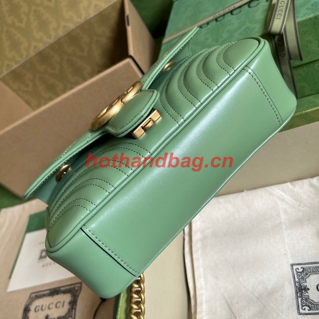 Gucci GG Marmont matelasse mini bag 446744 Sage green