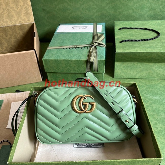 Gucci GG Marmont matelasse shoulder bag 447632 Sage green